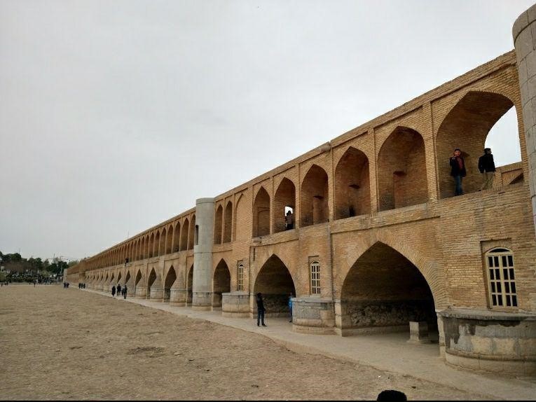 The very first three arches are separated